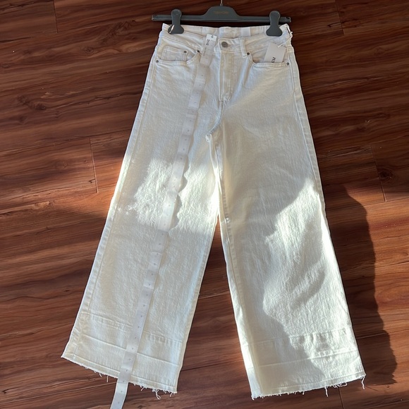 H&M Culotte Jupe-Culotte High Waist White Jeans Size 27 - Picture 15 of 17